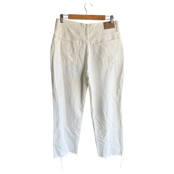 Madewell - NWT Petite Baggy Straight Jeans Women's White Distressed Jeans Sz 28P - Picture 5 of 10